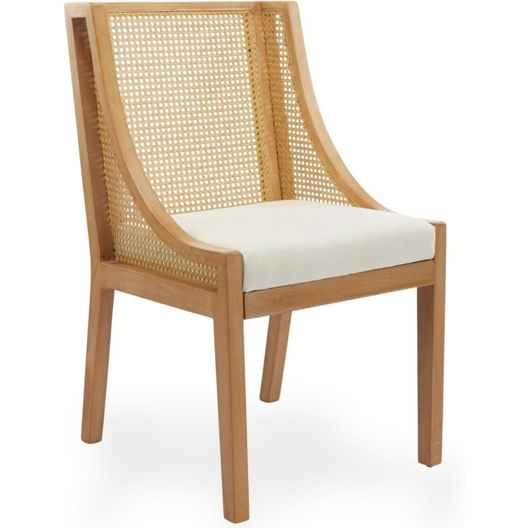 Stuhl beige mit Tueren mit Samtbezug