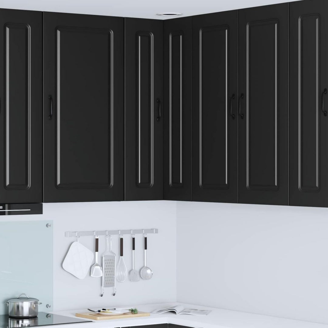 Stauraumschrank mit Tueren 57 x 57 x 100 cm schwarz