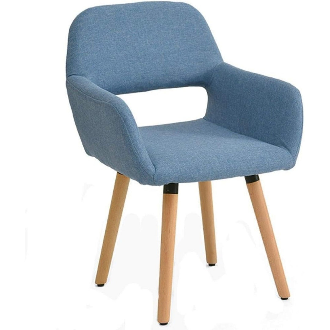 Stuhl blau mit Tueren aus Massivholz