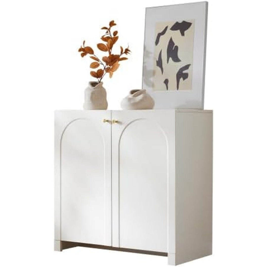 Kommode HAINEW Sideboard Turen Goldener Griff, schwarz