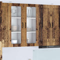 Stauraumschrank Kuchenschrank Regal, Altholz Holzwerkstoff, Moderner natur