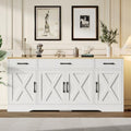 Schubladenschrank Merax Modernes Weies Sideboard, Multifunktionaler natur
