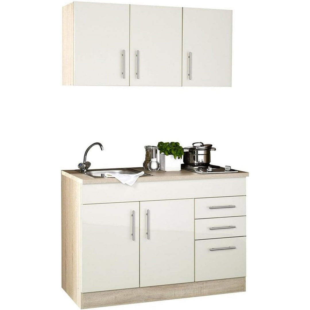 Funktionsmoebel mit Tueren verstellbar creme