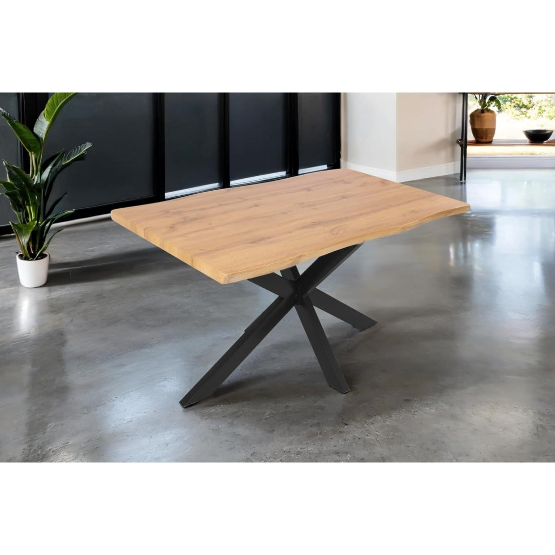 Tisch schwarz mit Tueren mit Metallgestell