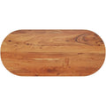Funktionstisch Tischplatte Oval Massivholz Akazie natur