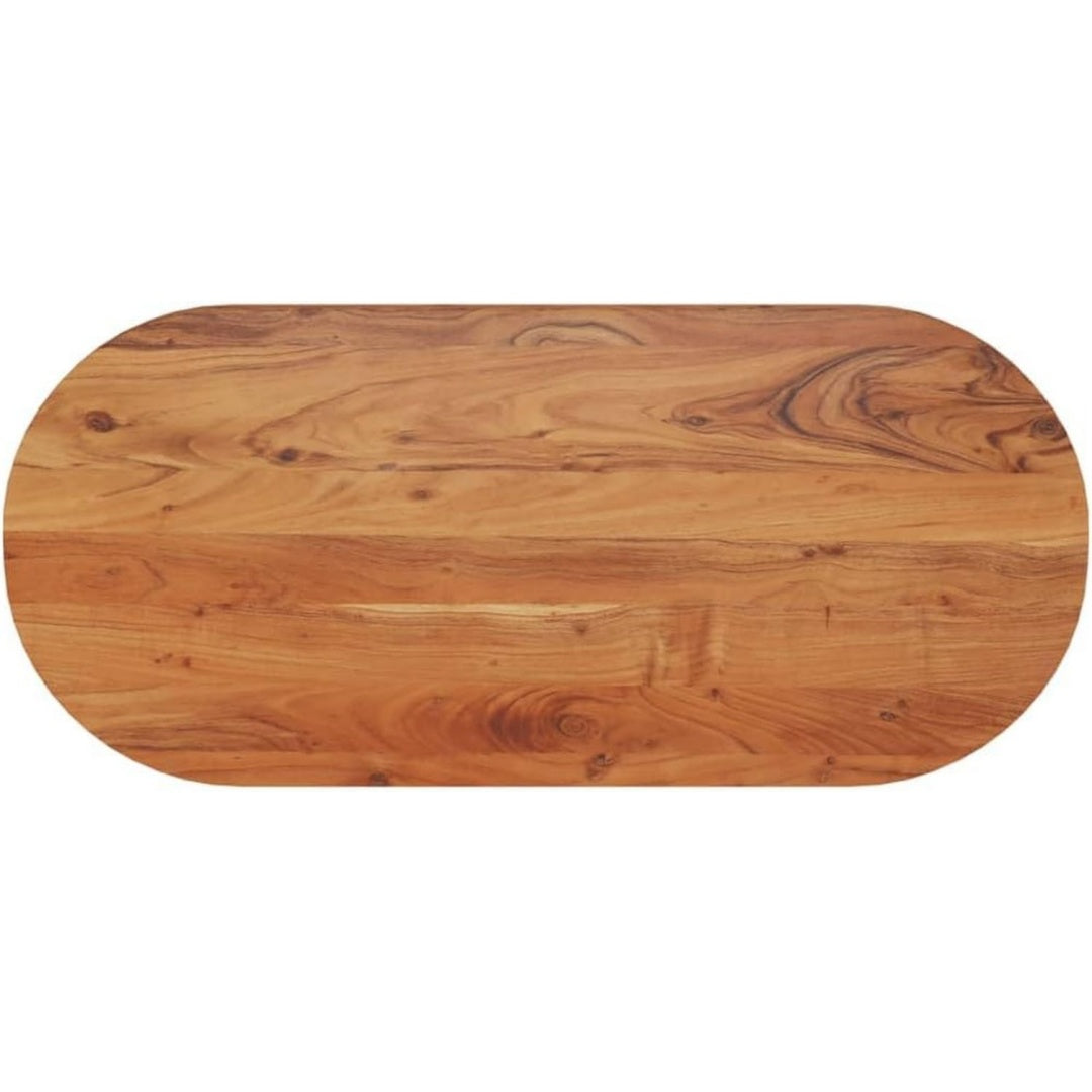 Funktionstisch Tischplatte Oval Massivholz Akazie natur