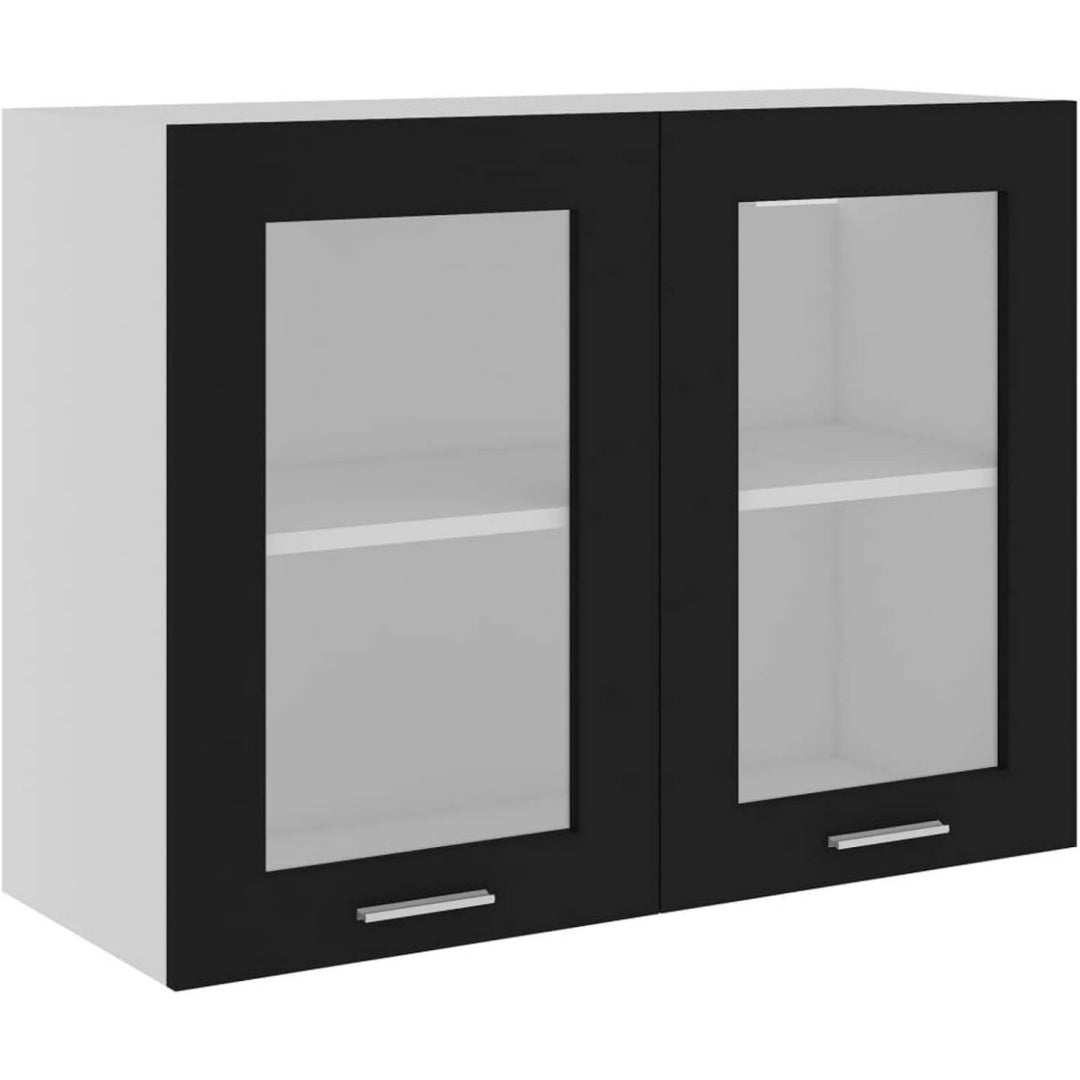 Schrankmoebel natur mit Stauraum mit Glas