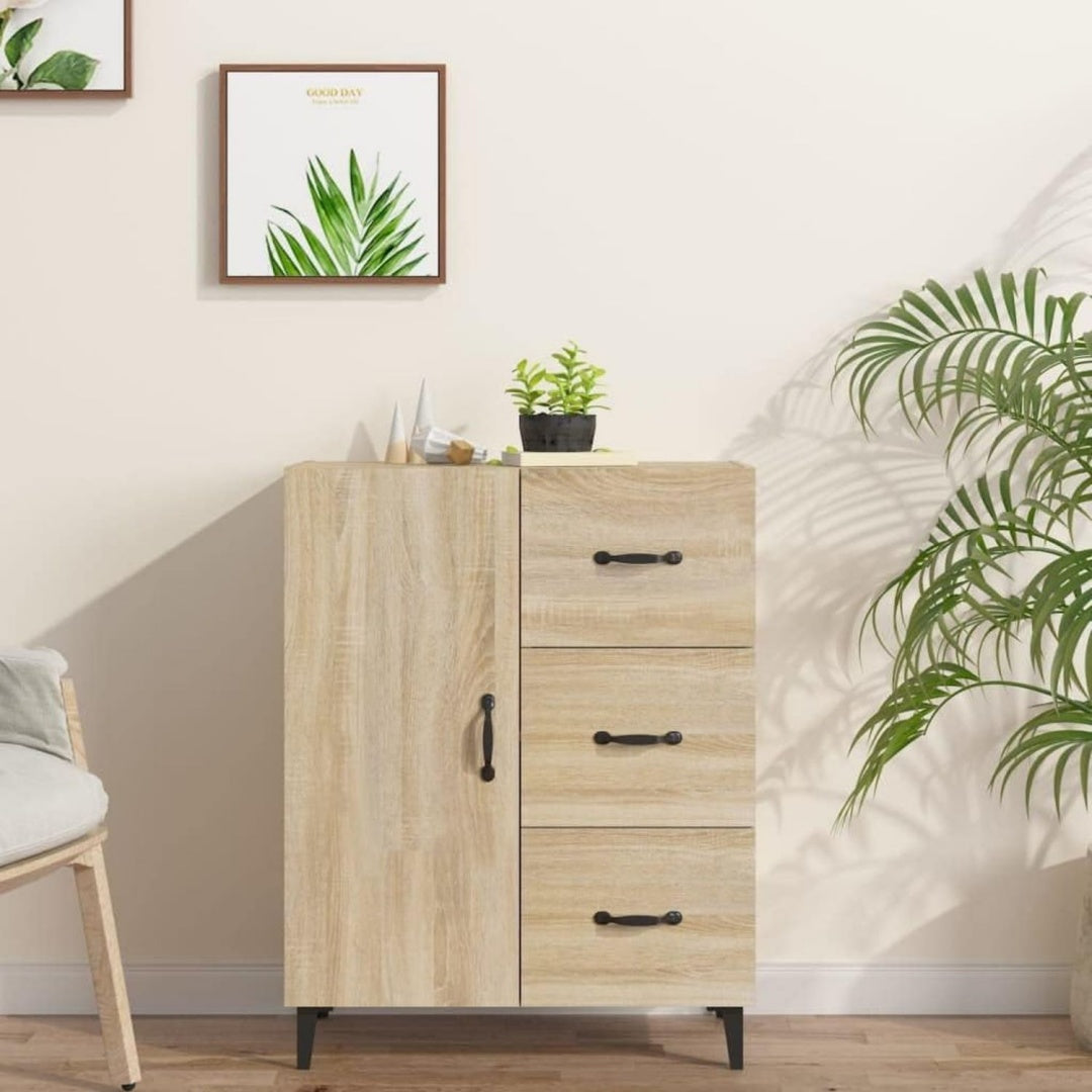 Kommode Sideboard Sonoma-Eiche Schrank Schmal Kommode eiche