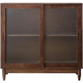 Schubladenschrank mit Ablagen mit Glas natur