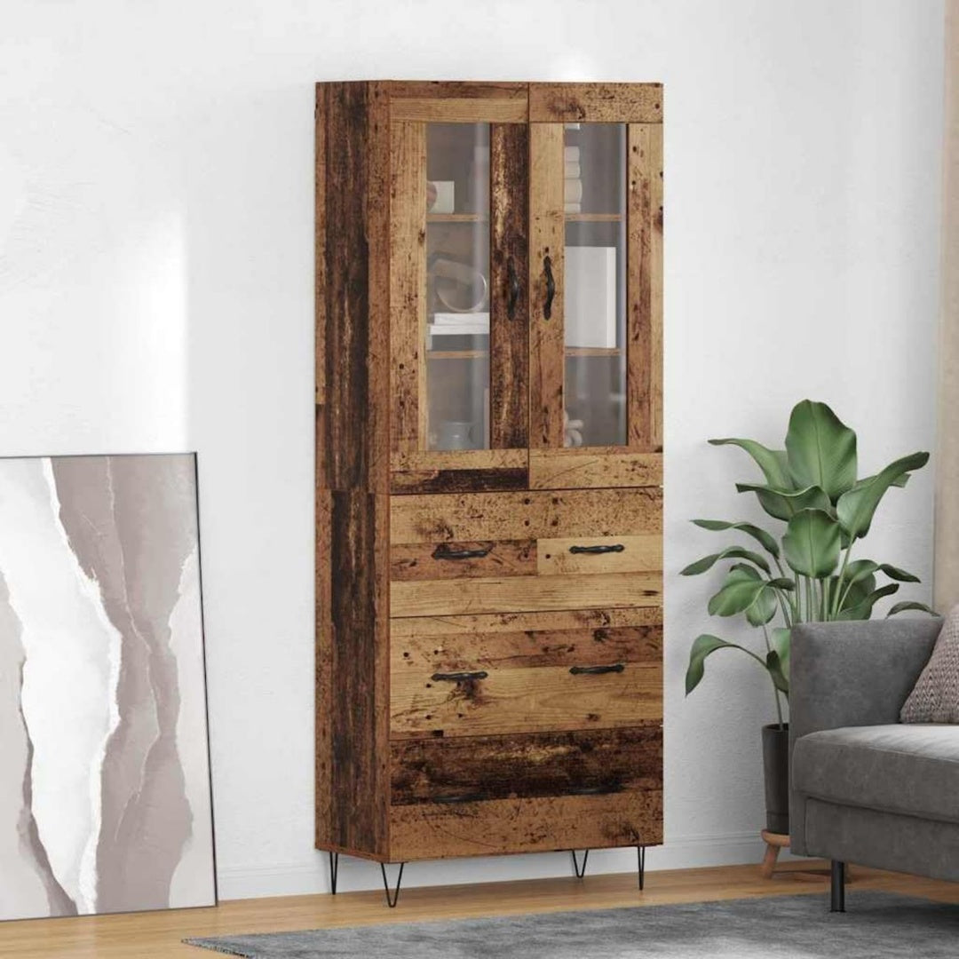 Aufbewahrungsschrank mit Schubladen mit Tueren transparent