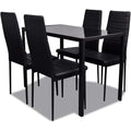 Tisch schwarz mit Tueren mit Glas