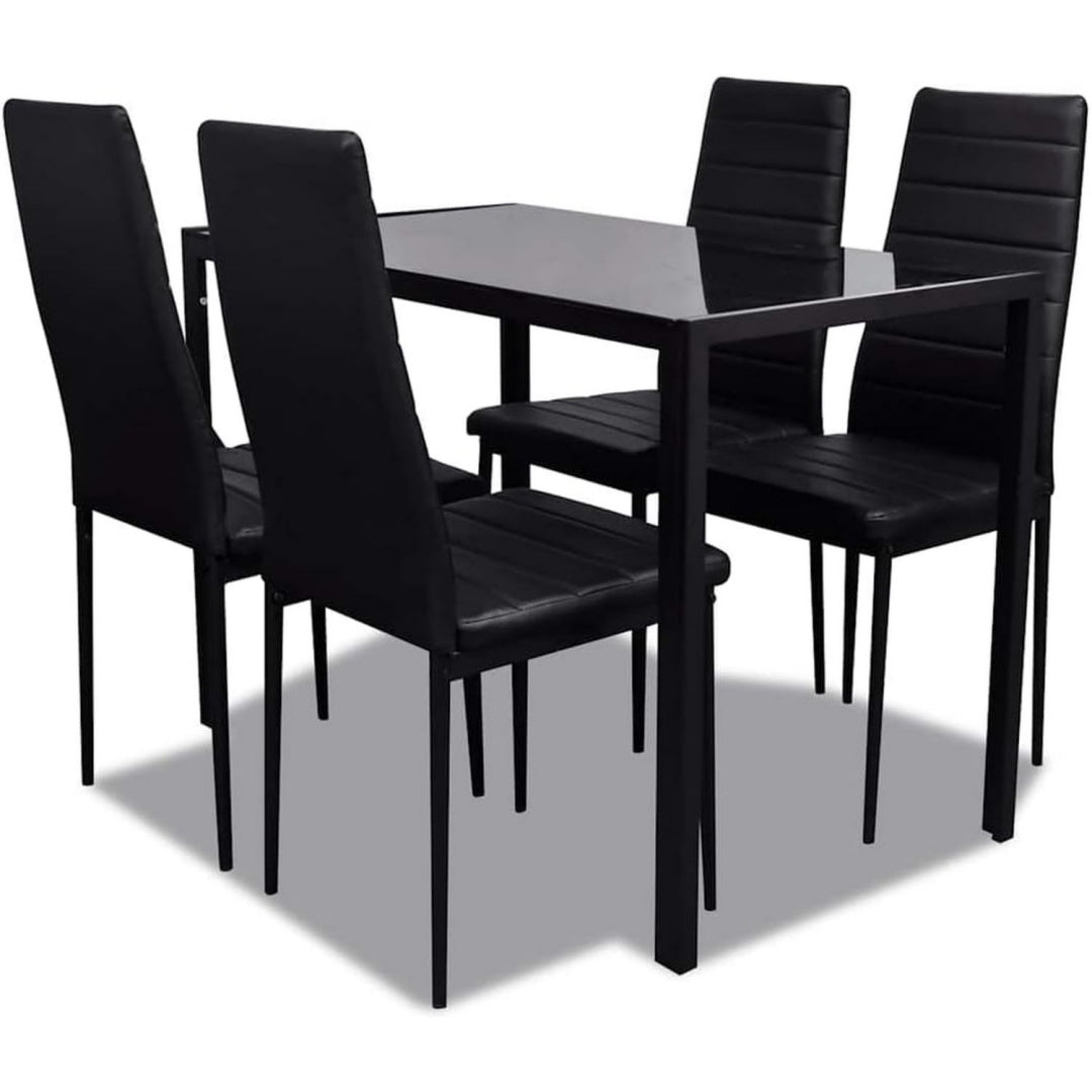 Tisch schwarz mit Tueren mit Glas