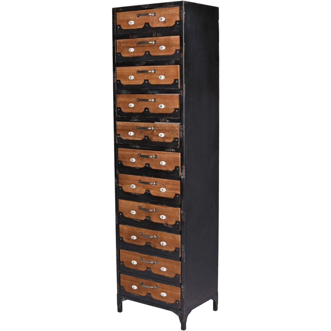 Kommode PALAZZO Apothekerkommode Hochkommode Loft Vintage natur