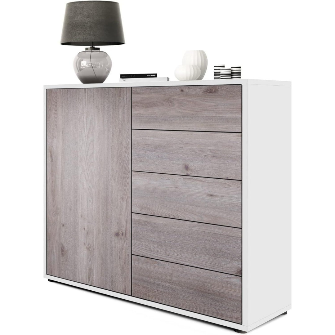 Schubladenschrank mit Schubladen 36 x 79 x 74 cm eiche